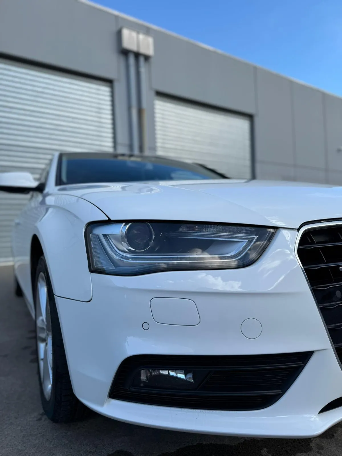 Private accident repair on a sedan